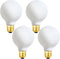 LVYE G25 LED Light Bulb, E26 Base, 6W Dimmable Edison Globe Bulb, 600LM, 4000K Daylight, Outside Frosted Glass, 4 Pack