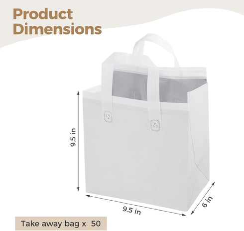 50 9.5"x6"x9.5" Commercial OMISTAR PCS Insulated Take Away Bags, Thermal Containers - Grade Hot/Cold Pouches