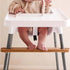 WEITING 4 High Chair Footrest, Non-Slip Adjustable Natural Bamboo Wooden Foot Rest for Baby High Chair Footrest