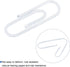MECCANIXITY 400 Count Small Paper Clips 1.1 Inch Vinyl Coated with Box for Organizing Office Home White