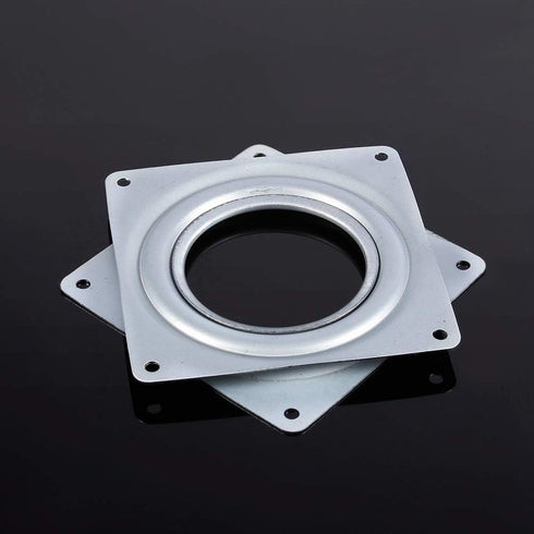 Glomora 4in Galvanized Steel Rotating Plate Display Base for Cake, Kitchen Cabinets, Monitor, TV, Painting, and More