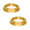 Joywayus 1" Female Thread Brass Pipe Fitting, Flange Hex Lock Nut (Pack of 2)