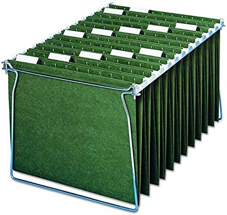 Smead Hanging File Folder Kit, Letter Size, 24 Hanging and 24 Top Tab File Folders, Standard Green and Manila (92007)