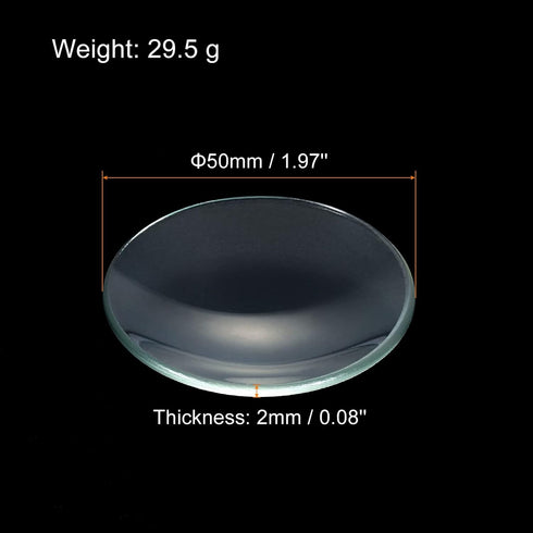 PATIKIL 50 mm Diameter Watch Glass, 3 Packs Beaker Cover Smooth Edges Chamfered Arc for Laboratory, Transparent
