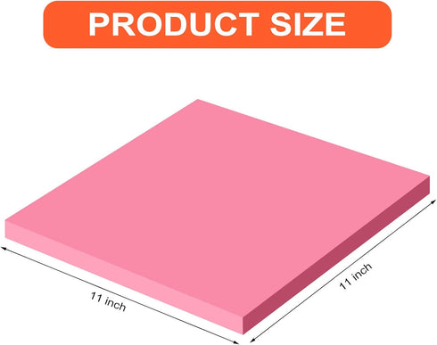Zubebe 10 Pads Jumbo Sticky Notes, 11 x 11 Inch, Bright Colors, 25 Sheets/Pad