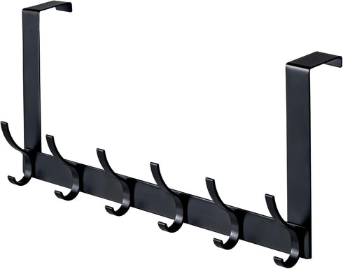 BOOMIBOO Over The Door Hooks, Sturdy Towel Rack with 12 Hooks for Bathroom, Bedroom, Kitchen