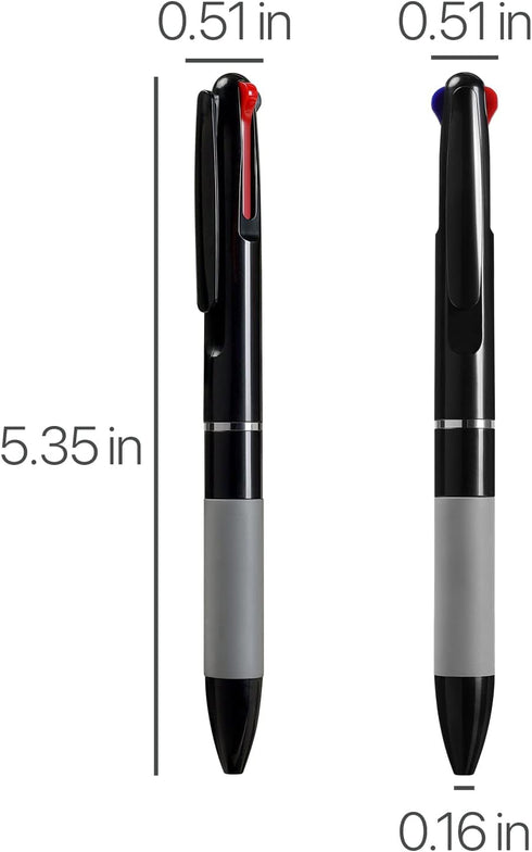 Cambond 3-in-1 Multicolor Pen 1.0mm - 3-Color Retractable Ballpoint Pens Nurse Pens for Office School Supplies Students Gift, 5 Pack(Black) by Cambond