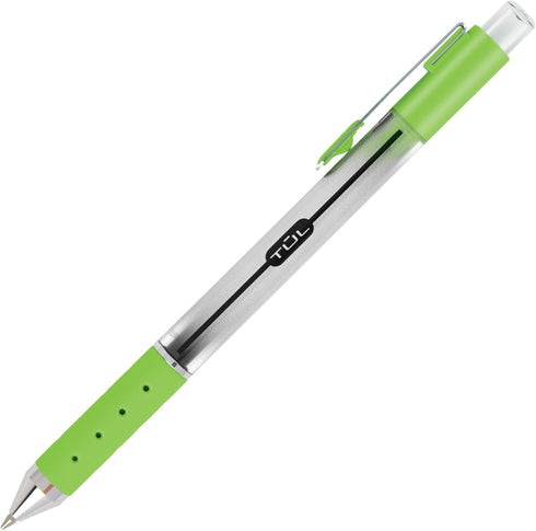 TUL Retractable Gel Pens, Bullet Point, 0.5 mm, Assorted Bright Ink Colors, Gray Barrel, Pack of 8