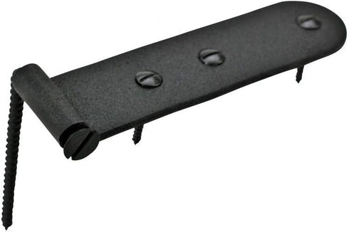 4 Renovators Supply Manufacturing Black Wrought Iron Shutter Strap Hinge in Galvanized Gate Strap Hinges with Mounting