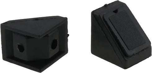 E-outstanding 10PCS 90 2 Plastic Corner Brace Black Plastic Furniture Corner Braces, Shelf Cabinet Door Degree Holes
