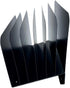 Huron Desktop File Organizer, Slant 6 Slot, Black Commercial Grade Steel for Office Storage