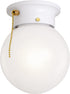 Millbridge 6 Inch Closet 510040 Design House Globe Diameter Indoor Ceiling Light Fixture with Pull Chain, for Bedroom