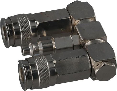 2 Way Air Hose Splitter: 3 in 1 Quick Connect Swivel 360 Air Connector for Pneumatic Tools