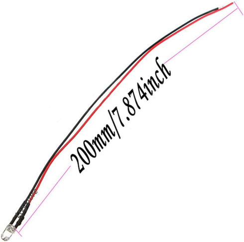 Ltvystore 80Pcs 5MM 5V 8Colors Bulb +80Pcs 5MM LED Pre Wired Prewired Lamp Light Prewired Emitting Diode Black LED