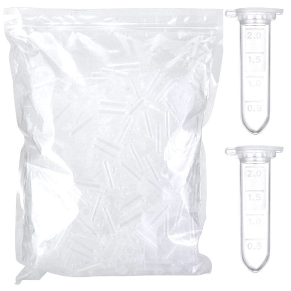2ml Microcentrifuge Tubes, 500pcs EO Sterilized Plastic Vials with Caps for Sample Storage without Leakage