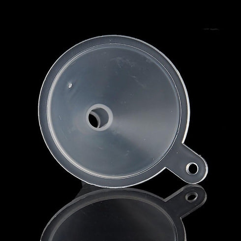 10Pcs White Small Clear Plastic Mini Funnels for Bottle Filling, Perfumes, Essential Oils, Lab Supplies