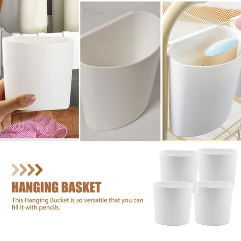 4PCS Kichvoe Hanging Cup Holder for Rolling Cart - Hanging Pen Holders Storage Containers - Rolling Cart Accessories