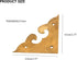 4Pcs 1.77" Album dophee Brass Flat Corners Bracket, Retro Table Corner Cover Protectors for Box Cabinet Desk Book Frame