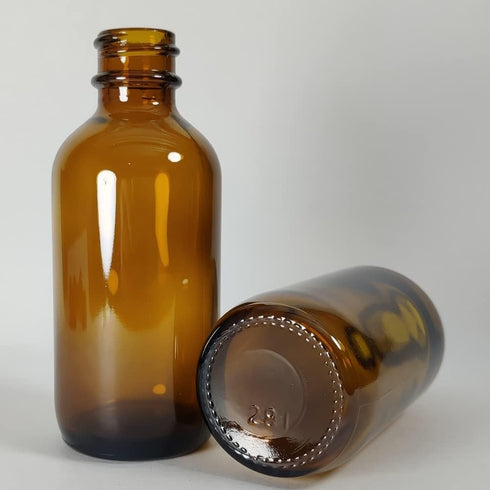 24Pack 2oz (60ml) Amber Glass Dropper Bottles, Essential Oil Bottles with Glass Eye Droppers