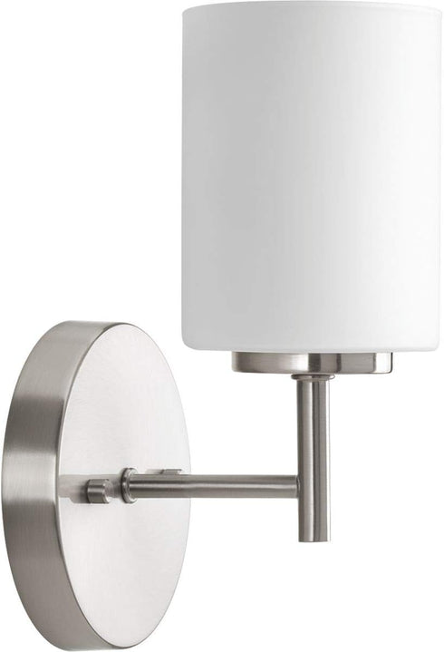Progress Lighting Replay Collection 1-Light Etched White Glass Modern Bath Vanity Light