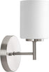 Progress Lighting Replay Collection 1-Light Etched White Glass Modern Bath Vanity Light