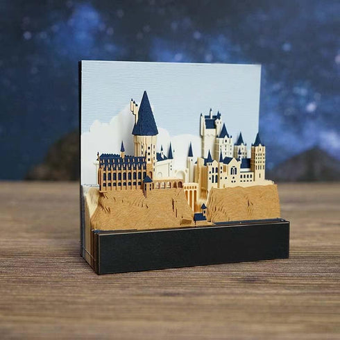 Tastefully 3D Memo Pad - 1Pc, 146 Sheets Carving Art Notepad, DIY Sticky Post for Office/Reading Room with Gift Box