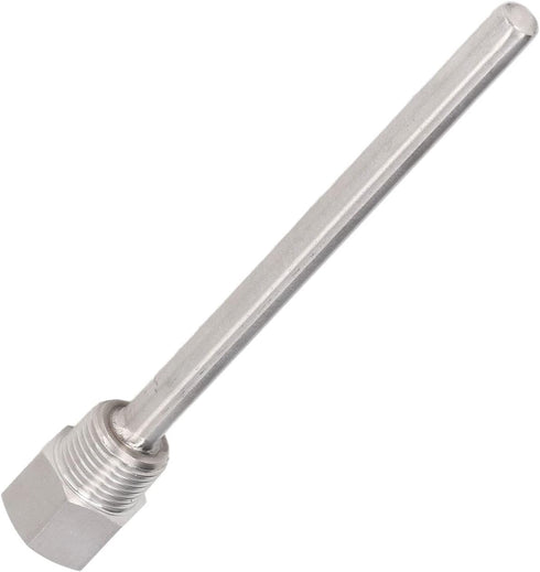 Tnfeeon Stainless Steel Thermowell, 6.7in Length for Temperature Sensors Fitting Accessories