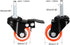 uxcell 1.5 Inch Swivel Caster Wheels, Pack of 4, 360 Degree Threaded Stem, 330lb Load Capacity