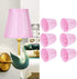 6Pcs E14 Chandelier Lampshade, Household Modern Clip On Fabric Lampshade Small Lamp Shade Pink Droplight Wall Lamp