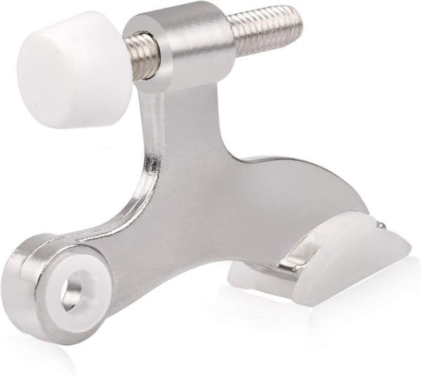 HOMOTEK 48 Pack Hinge Pin Satin Nickel Door Stopper, Adjustable Heavy Duty Door Stopper with Rubber Tips