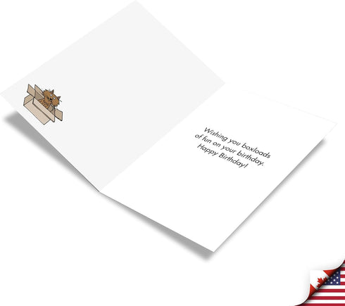 NobleWorks 1 Happy Birthday Cartoon Greeting Card, Funny Notecard with Envelope, Comic Stationery - Bring Your Own Box