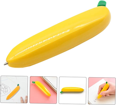 LALAFINA Banana Ballpoint Pen Black Ink Mini Pen for Cute Portable Writing School Journaling Office Desk Accessory