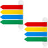 BBTO 2 Pcs Exam Room Flags Pack 7 Inches Long Door Flags
