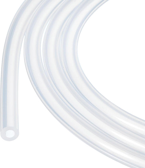 10ft 1/8" ID x 1/4" OD Silicone Tubing - Clear Industrial Plastic Tubing for Pump Siphoning and Draining