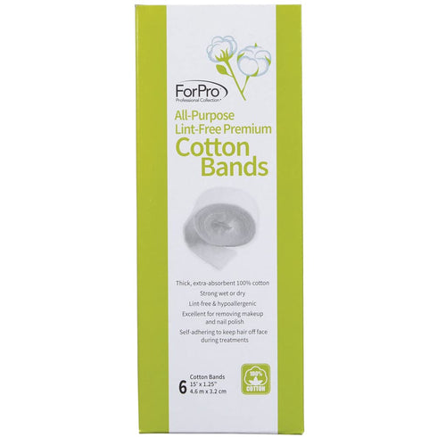 ForPro Professional Collection All-Purpose Lint-Free Premium Cotton Bands, 6-Count Pack