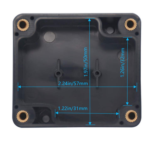 Zulkit Junction Box - IP65 Waterproof Outdoor Project Box, ABS Plastic Electrical Enclosure, Black 2.48 x 2.28 inch