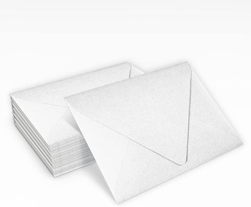 LUXPaper 4Bar A1 Contour Flap Invitation Envelopes | 3 5/8" x 5 1/8" | 80lb. Text | Crystal Metallic | 50 Qty