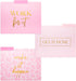 Paper Junkie 12 Pack Pink Leopard Decorative File Folders, Cute Gold Foil Print Office Supplies, Letter Size with 1/3