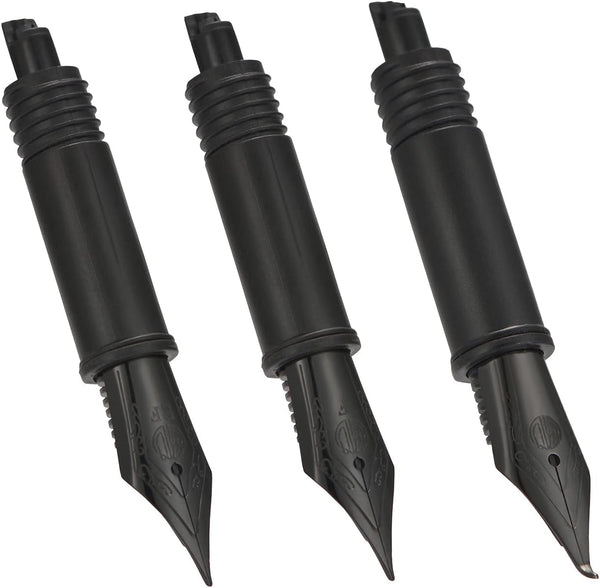 Set of 3 Hongdian Fountain Pen Black Nibs - Fine, Extra Fine and Bent Nib for Black Forest 1850, 1851, 1861, M2, M1,