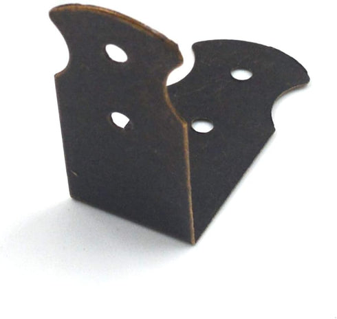 Geesatis Set of 20 Right Angle Decorative Iron Corner Protectors - 1.6" X 0.7" Box Edge Cover Bracket with Mounting
