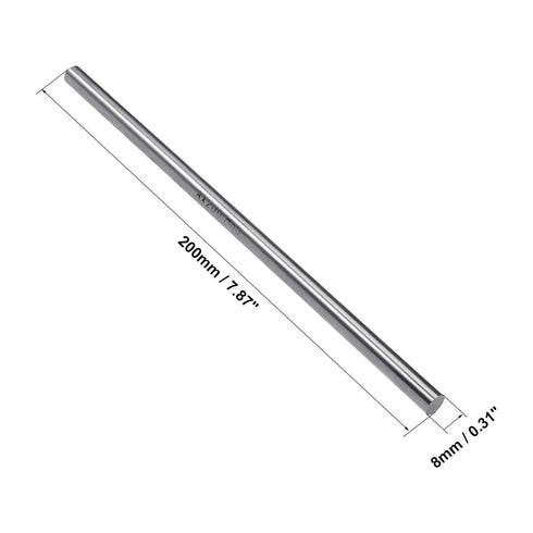 uxcell Round Steel Rod, 8mm HSS Lathe Bar Stock Tool - 200mm Long for Shaft Gear Drill Lathes, 2pcs