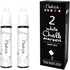White Jumbo Chalk Markers - 15mm Window Markers | Pack of 2 for Cars, Chalkboard, Glass, and More