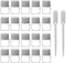 Enslz 50 Pcs Oil Bottles for Essential Oils 1 ml Transparent Glass Vials with Orifice Reducers, White Caps, 2 pcs
