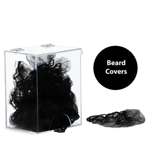 Countertop Inevibe Hairnet Dispenser and Glove Holder, Universal Acrylic Storage for Beard Covers, Safety Glasses, Face