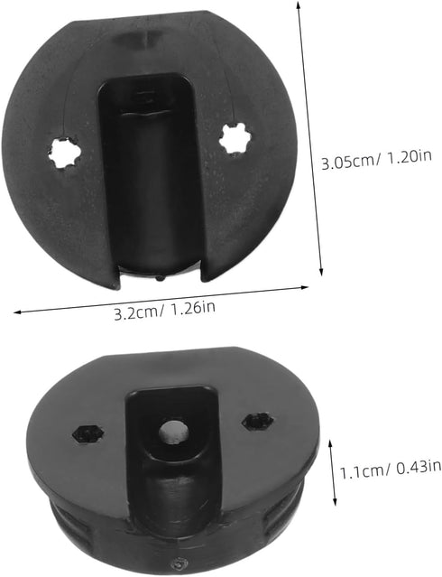 PRETYZOOM 10 Sets Round Corner Brackets for RV Furniture Connectors D-Shaped Bedside Cabinet Braces for Wood Angle
