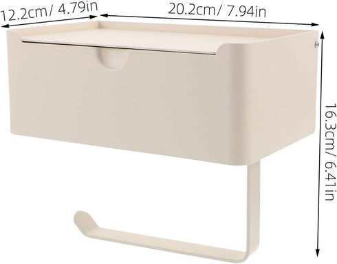 NOLITOY Wall-Mounted Toilet Holder with Garbage Bag Storage Bathroom Organizer for Small Spaces Multipurpose Tissue