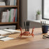 JIANSHUILIAN 1 Pc Red Creative Crab Pen Holder Weightlifting Crabs Pen Stand Storage Rack Office Home Desktop