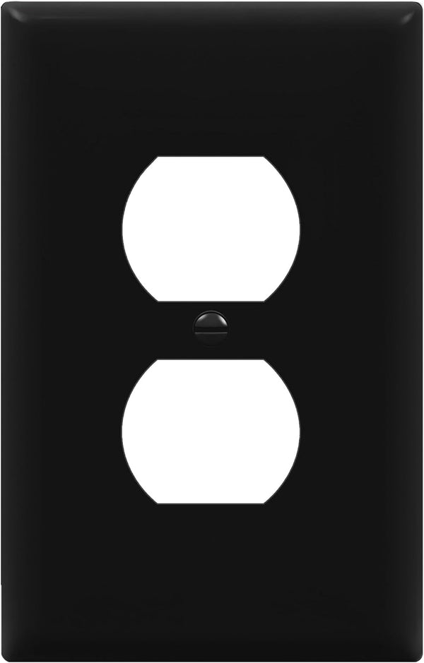 ENERLITES Duplex Receptacle Outlet Wall Plate, Gloss Finish, Mid-Size 1-Gang Electrical Outlet Cover