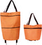 2 in 1 Foldable Shopping Cart, 2023 New Bag Carts with Wheels,