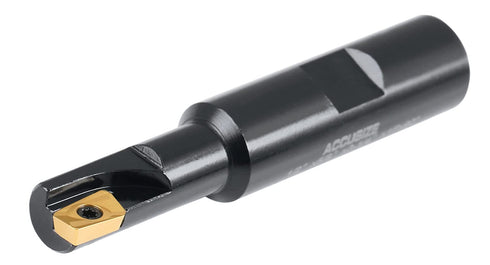 Accusize Industrial Tools 1/2'' 90 Deg Square Shoulder Indexable End Mill with Carbide Inserts, 0056-0913